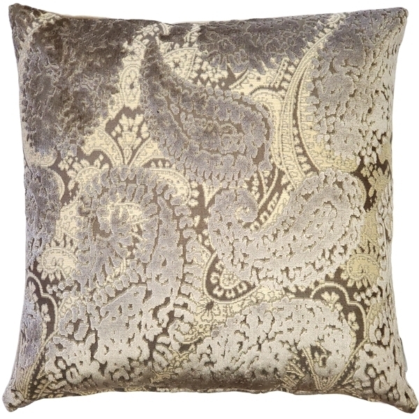 Pillow Decor - Rochelle Owl Paisley Velvet Pillow 20x20
