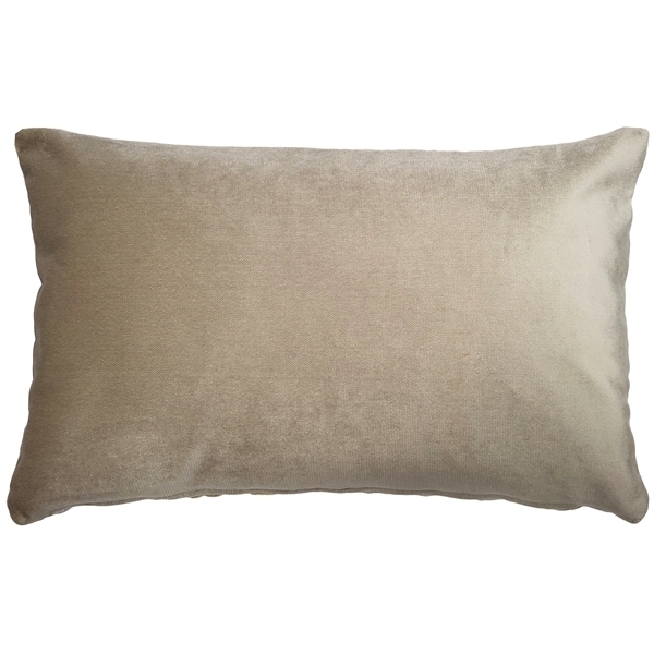 Pillow Decor - Rochelle Vanilla Paisley Velvet Pillow 12x20