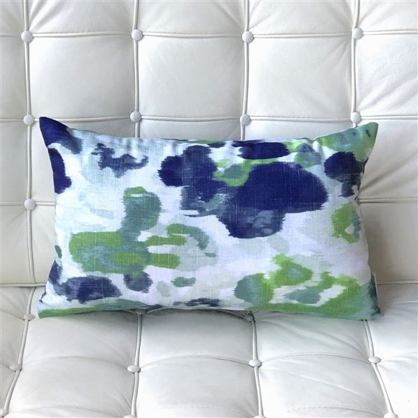 Pillow Decor - Brandy Bay Blue Floral Throw Pillow 12x19