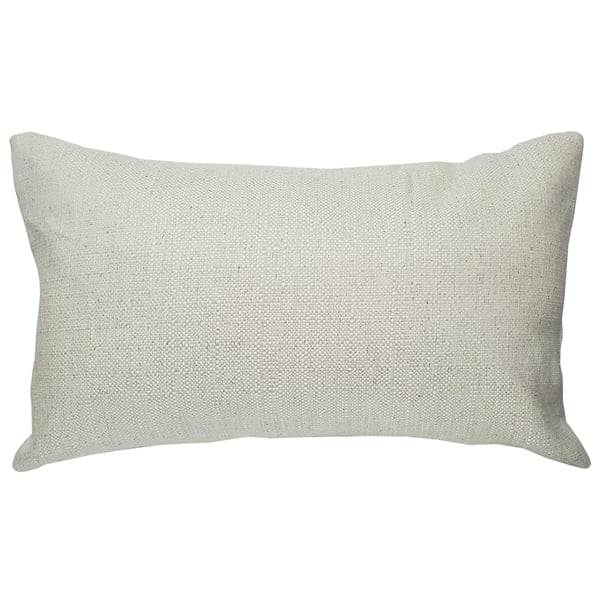 Pillow Decor - Cream Broad Weave 12x20 Throw Pillow