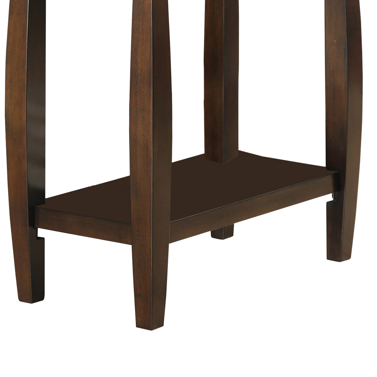 Elegant Wooden Chair Side Table, Brown- Saltoro Sherpi