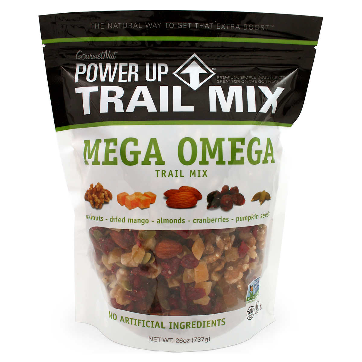 Gourmet Nut Power Up Trail Mix, Mega Omega, 26 Oz