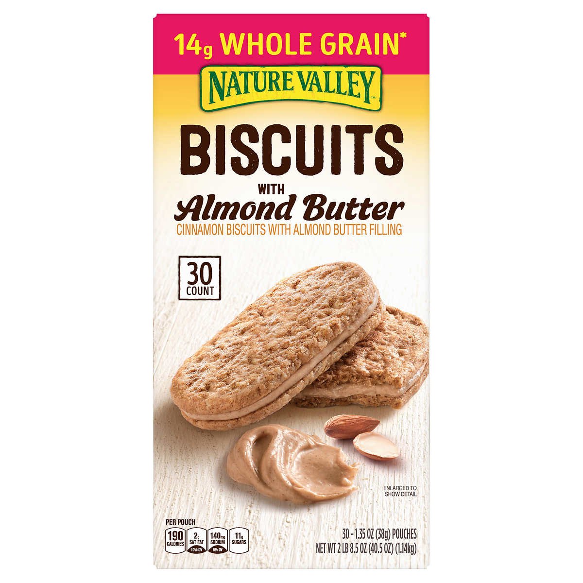 Nature Valley Biscuits With Almond Butter, 1.35 Oz, 30-count