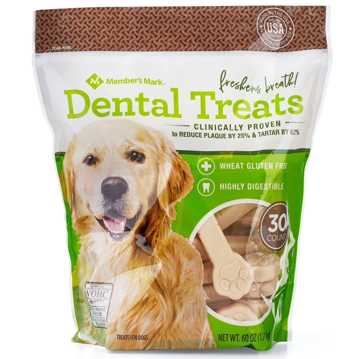 Member's Mark Dental Chew Treats For Dogs (30 Count)