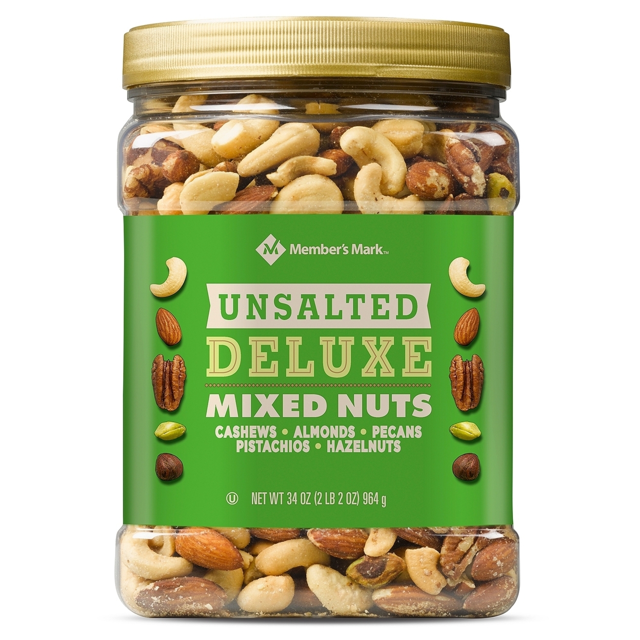 Member's Mark Unsalted Deluxe Mixed Nuts (34 Ounce)