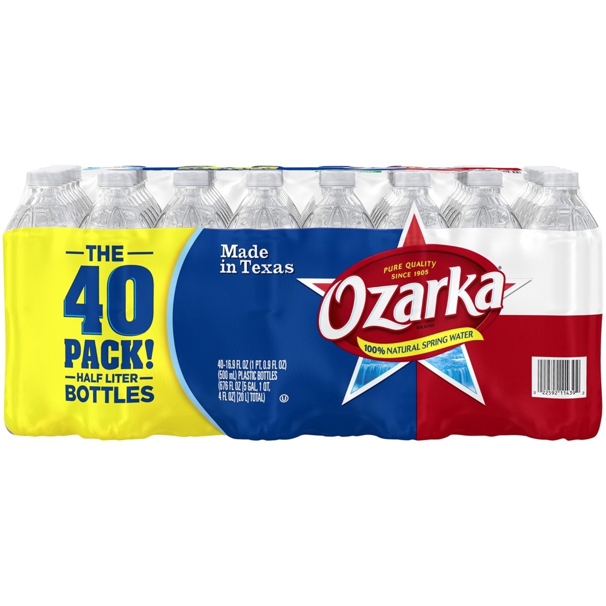 Ozarka Natural Spring Water (16.9 Fluid Ounce Bottles, 40 Pack)