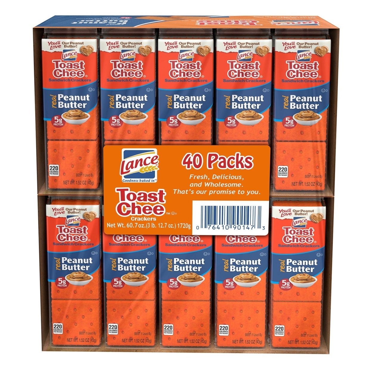 Lance Toast Chee Peanut Butter Crackers (40 Count)