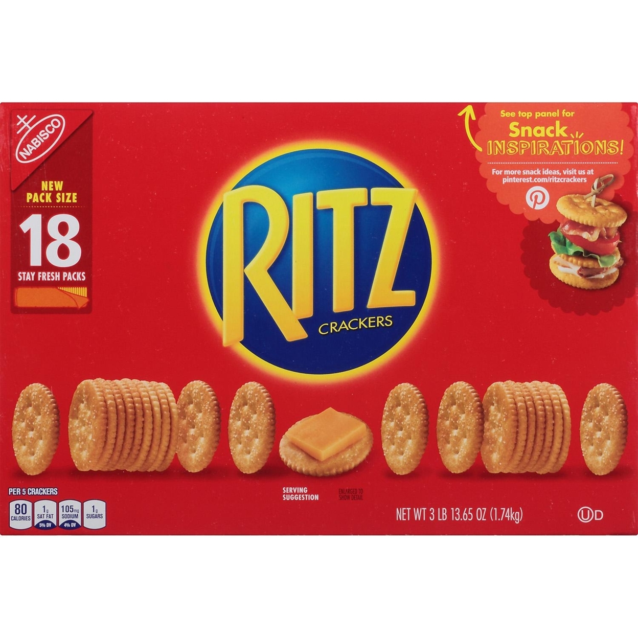 Nabisco Ritz Crackers (61.6 Ounce, 18 Pack)