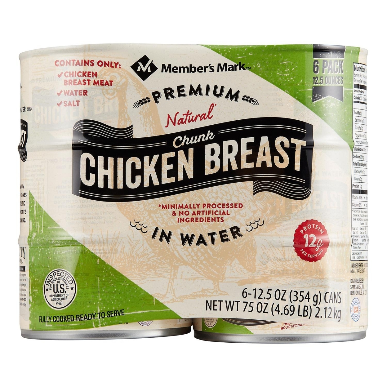 Member's Mark Premium Chunk Chicken Breast (12.5 Ounce, 6 Count)