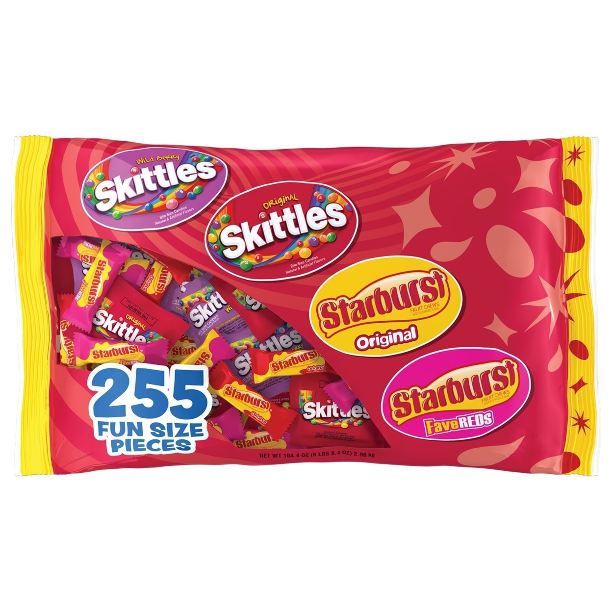Skittles And Starburst Original Halloween Candy Bag (255 Count)
