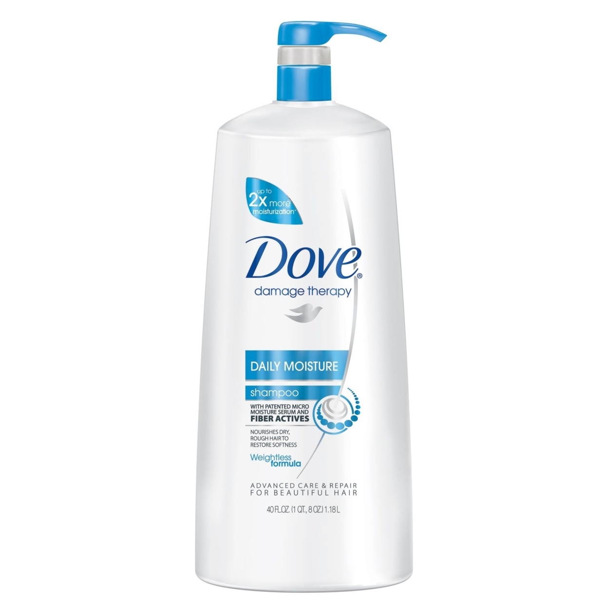 Dove Damage Therapy Daily Moisture Shampoo - 40 Ounce Pump
