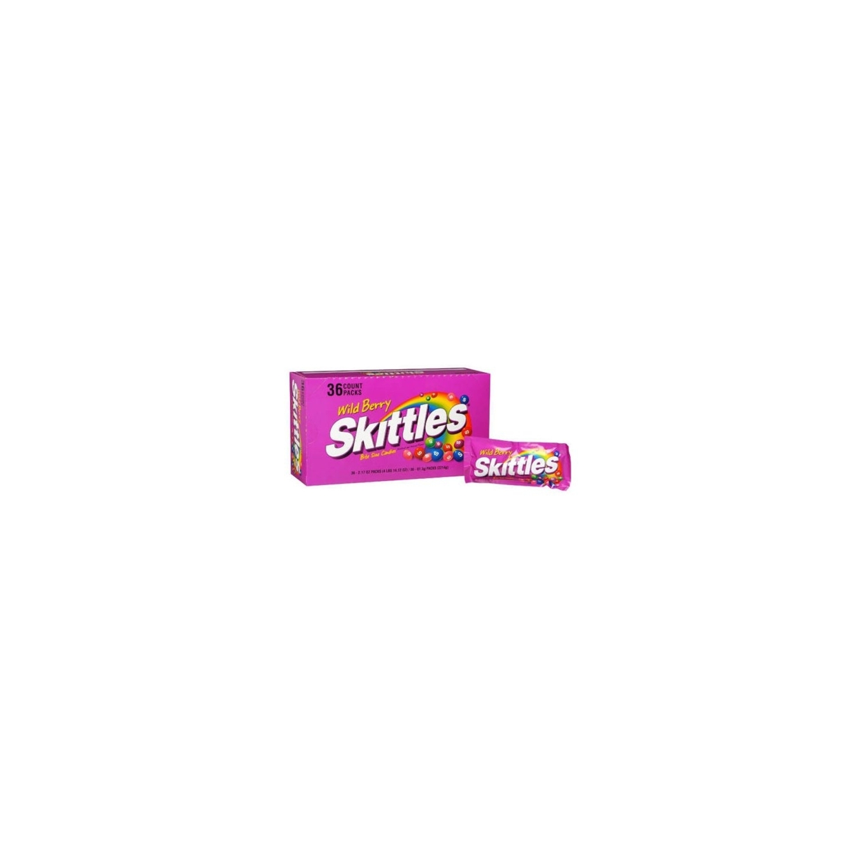 Wild Berry Skittles Candy - 36 / 2.17 Ounce Bags