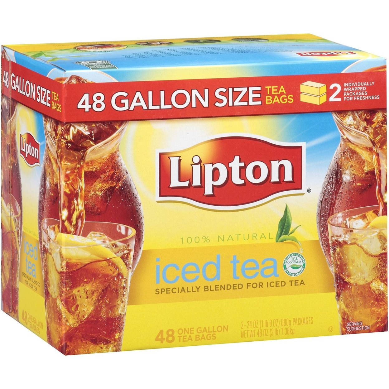 Lipton Iced Tea Brew Gallon Size Tea Bags - 48ct