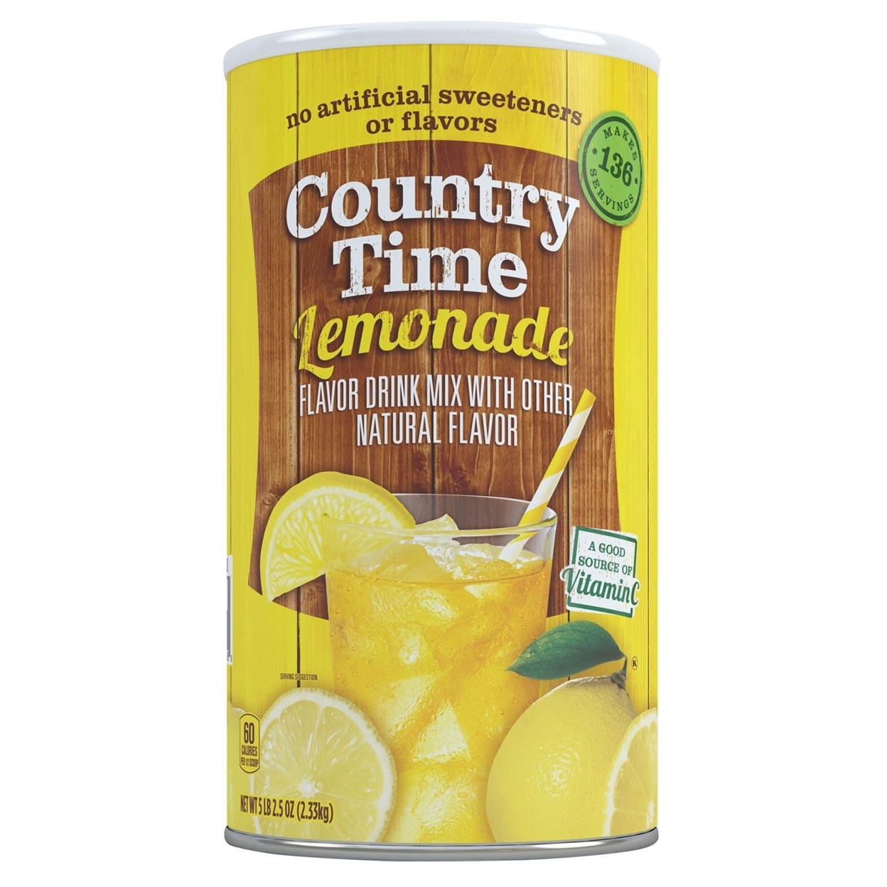 Country Time Lemonade Mix, 82.5 Ounce Cannister (makes 34 Qts.)