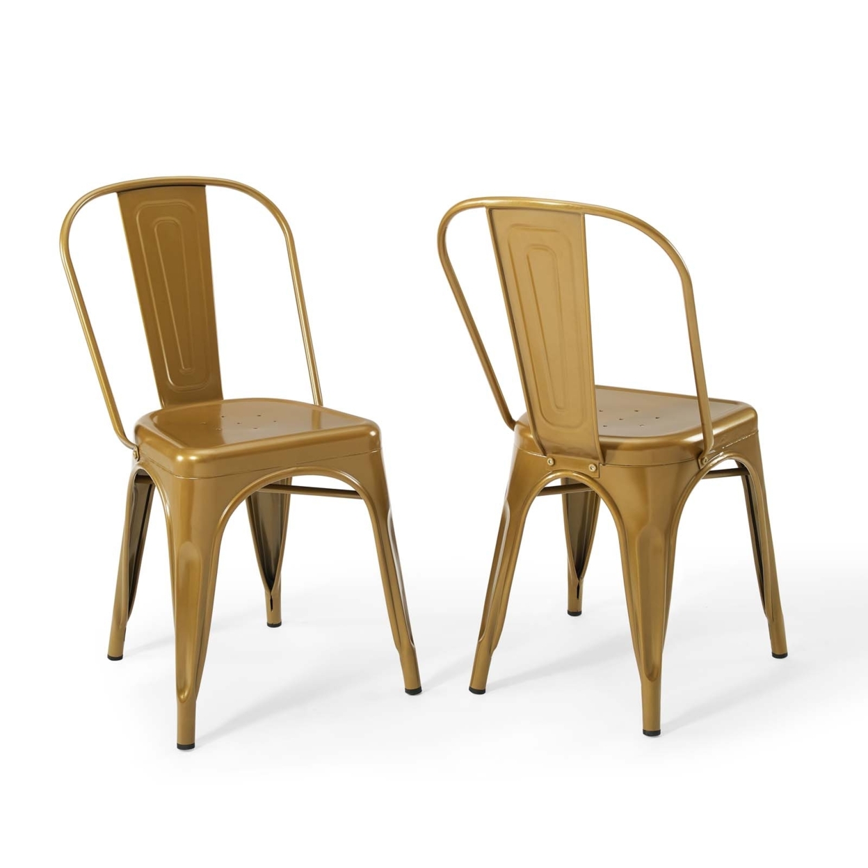 Promenade Bistro Dining Side Chair Set Of 2,Gold