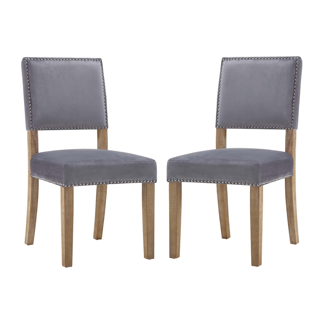 Oblige Dining Chair Wood Set Of 2,Gray