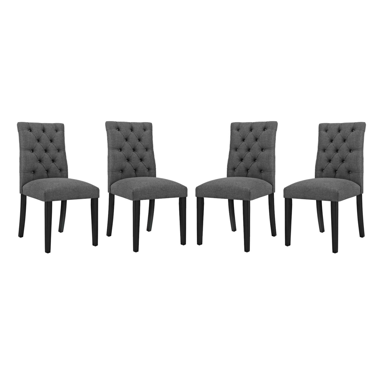 Duchess Dining Chair Fabric Set Of 4,Gray