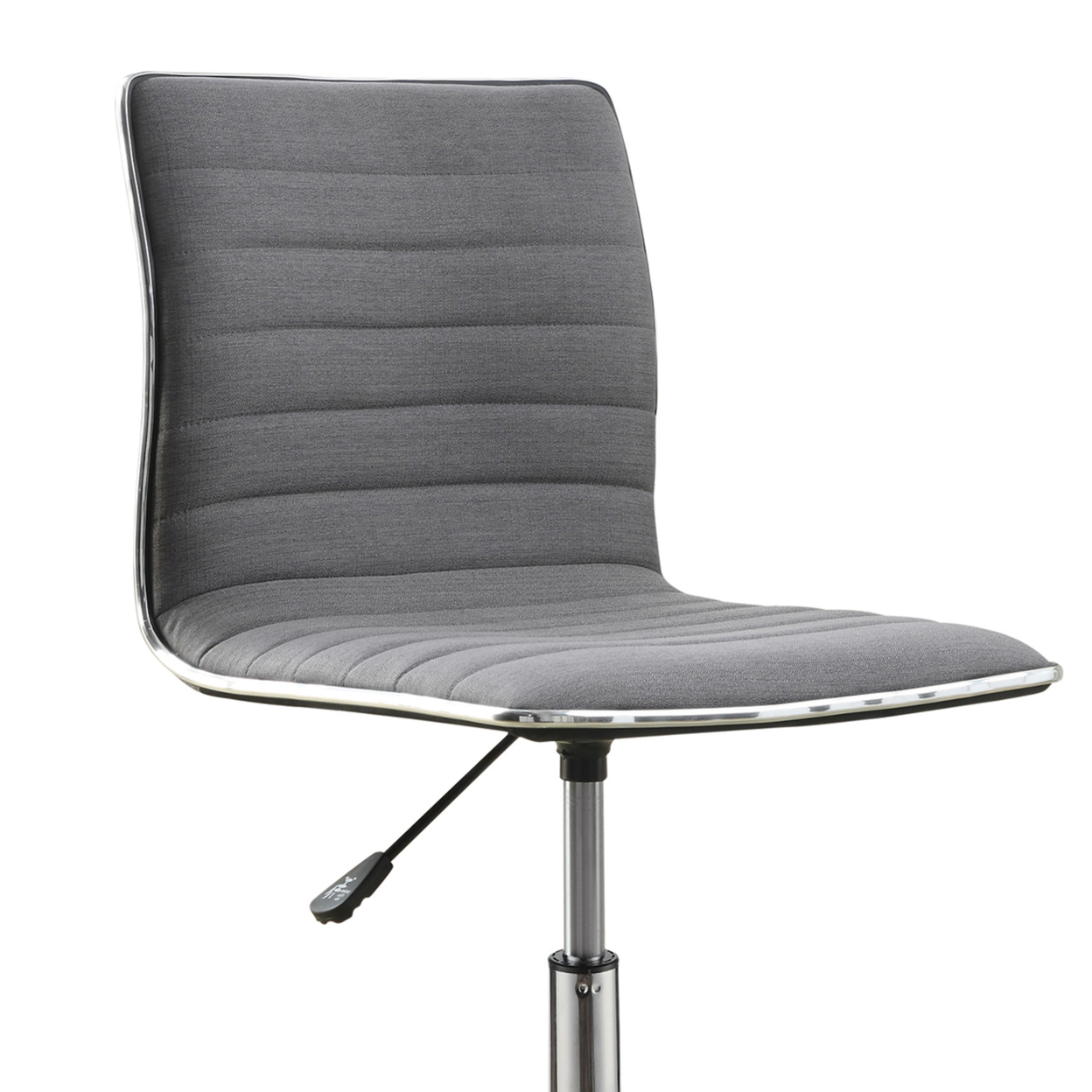 Contemporary Mid Back Desk Chair, Gray- Saltoro Sherpi