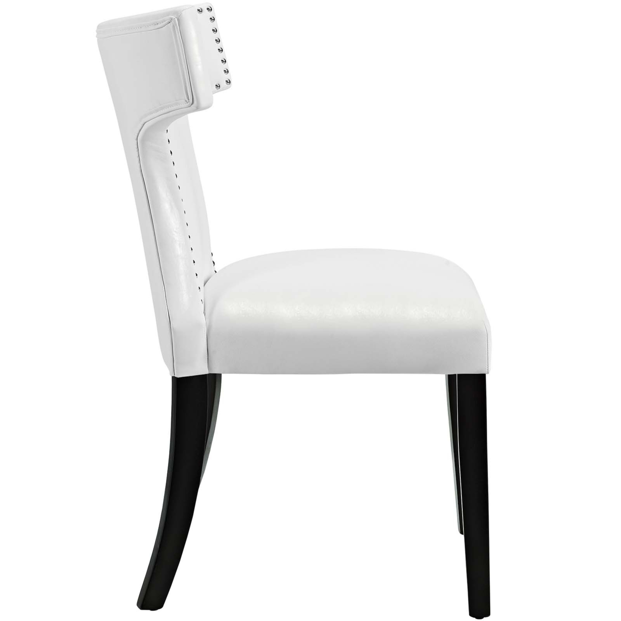 Curve Dining Chair Vinyl Set Of 2,White