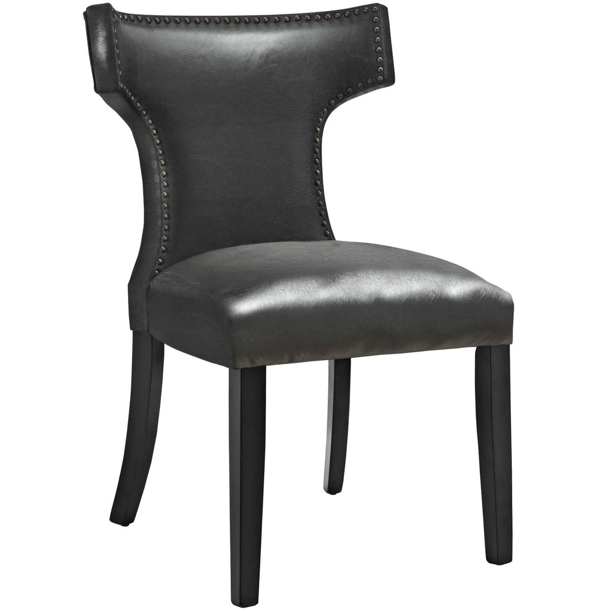 Curve Vinyl Dining Chair,Black