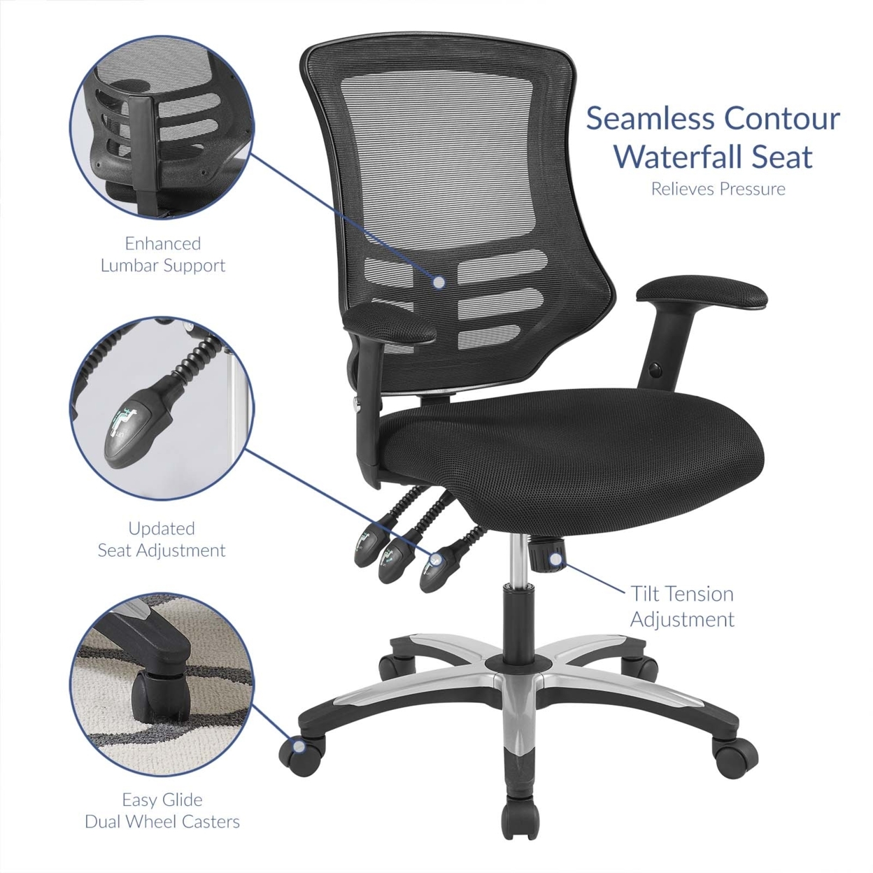 Calibrate Mesh Office Chair,Black