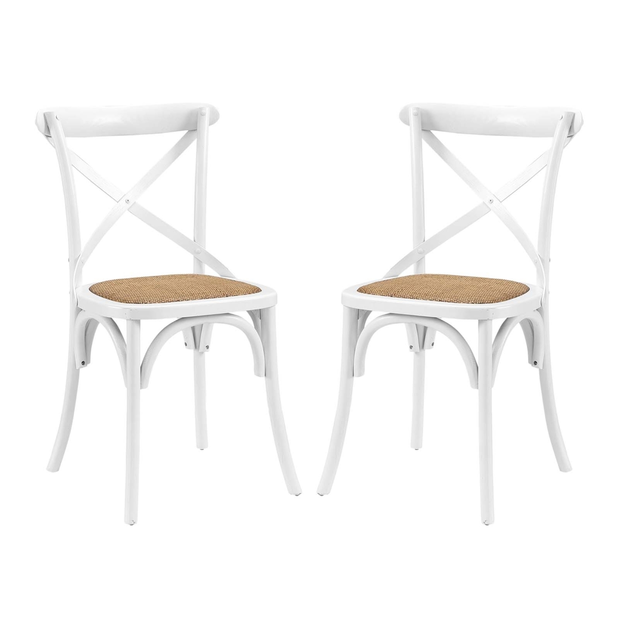 Gear Dining Side Chair Set Of 2,White