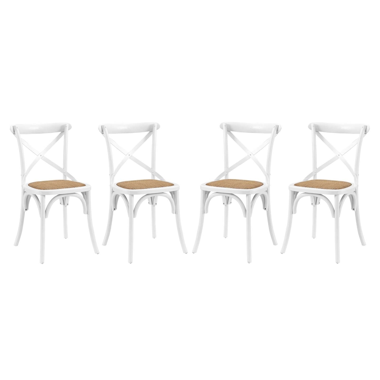 Gear Dining Side Chair Set Of 4,White