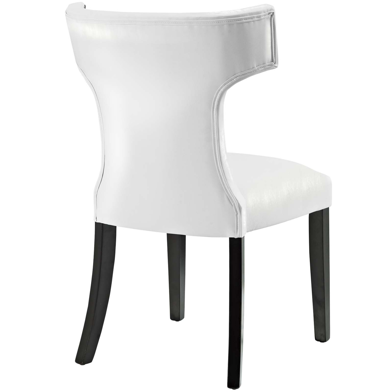 Curve Vinyl Dining Chair,White