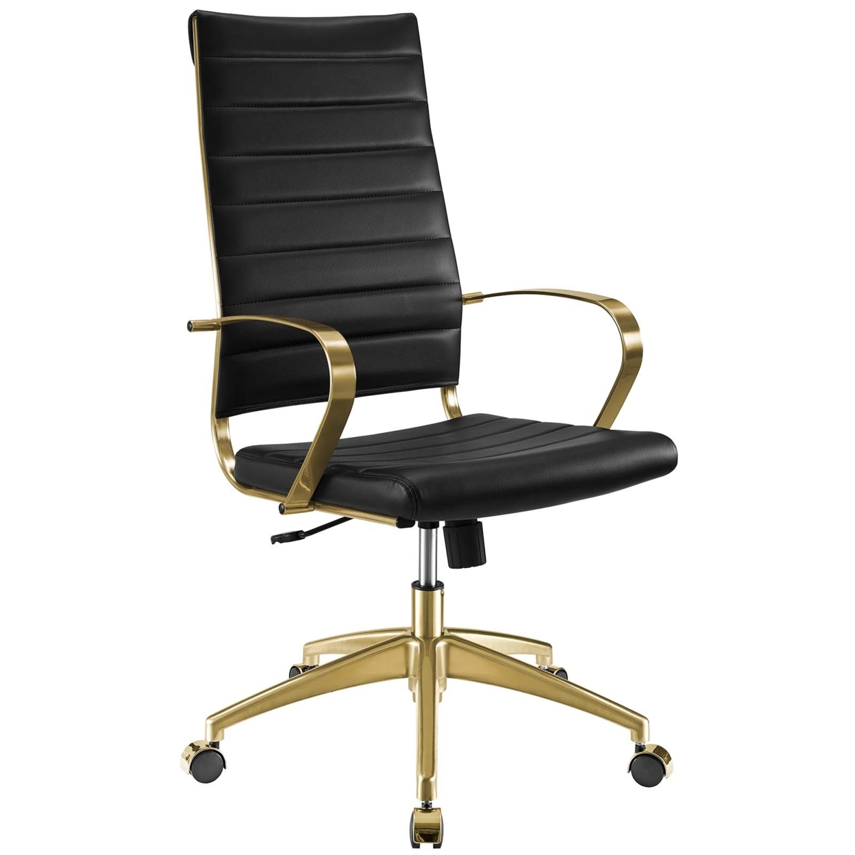Jive Gold Stainless Steel Highback Office Chair,Gold Black