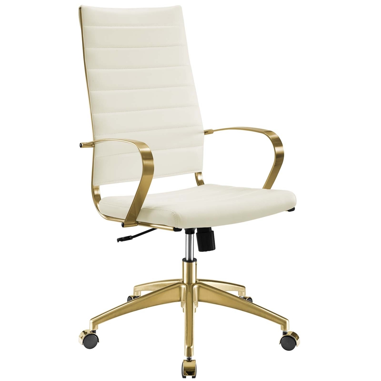 Jive Gold Stainless Steel Highback Office Chair,Gold White