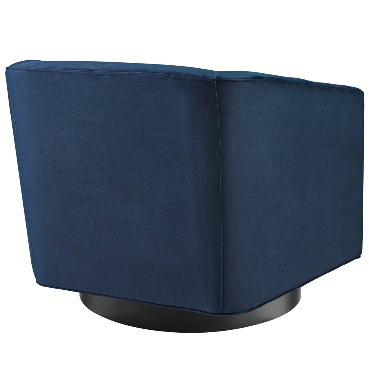 Twist Accent Lounge Performance Velvet Swivel Chair,Midnight Blue