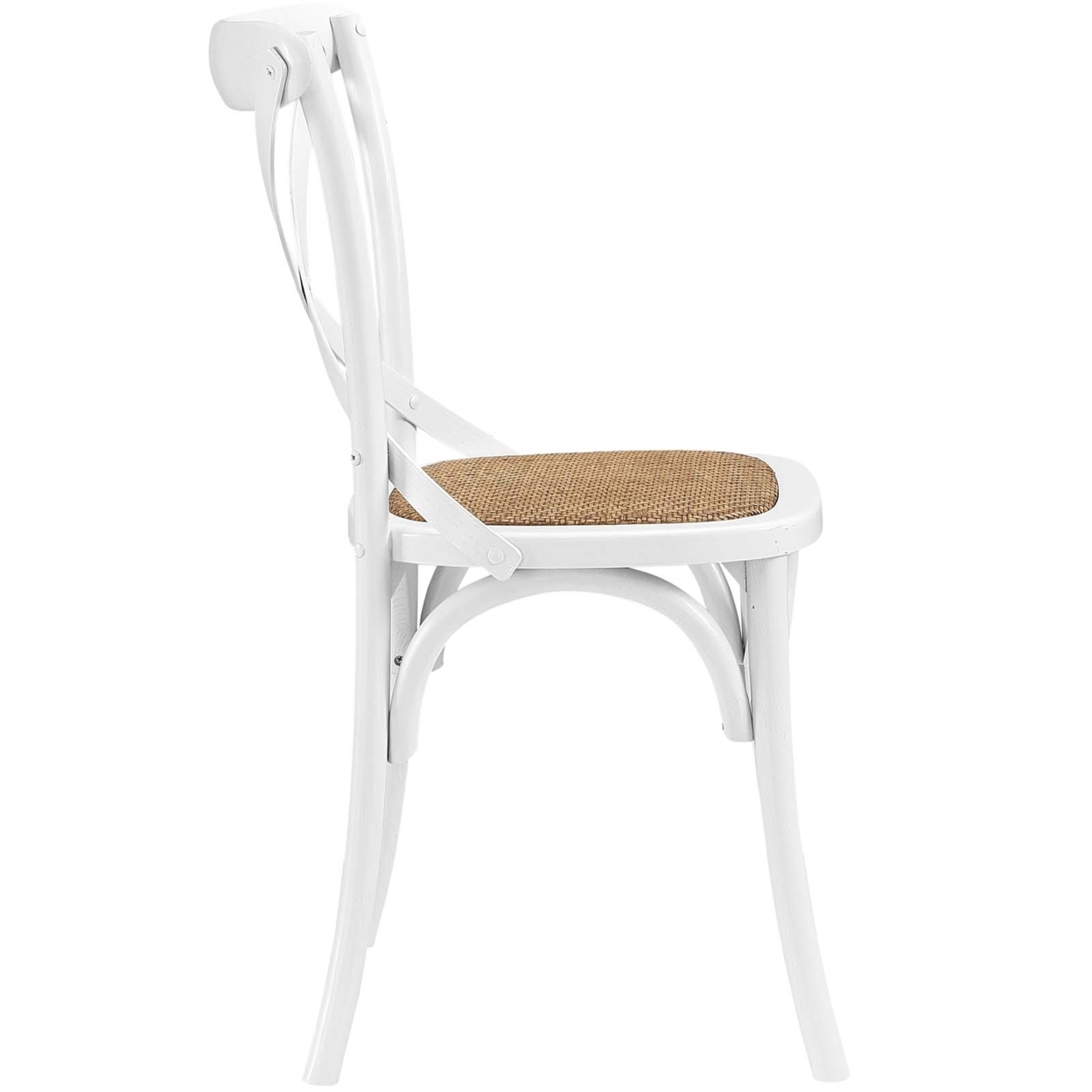 Gear Dining Side Chair Set Of 4,White