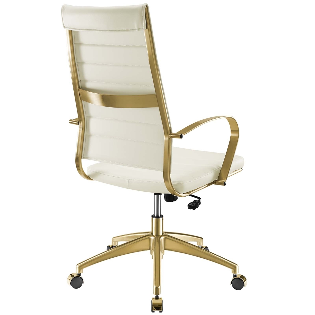 Jive Gold Stainless Steel Highback Office Chair,Gold White