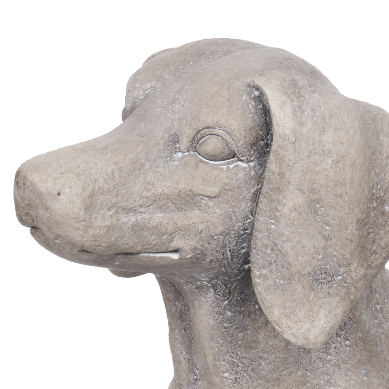 Antique Styled Raw Textured Polyresin Dog Planter, Gray- Saltoro Sherpi