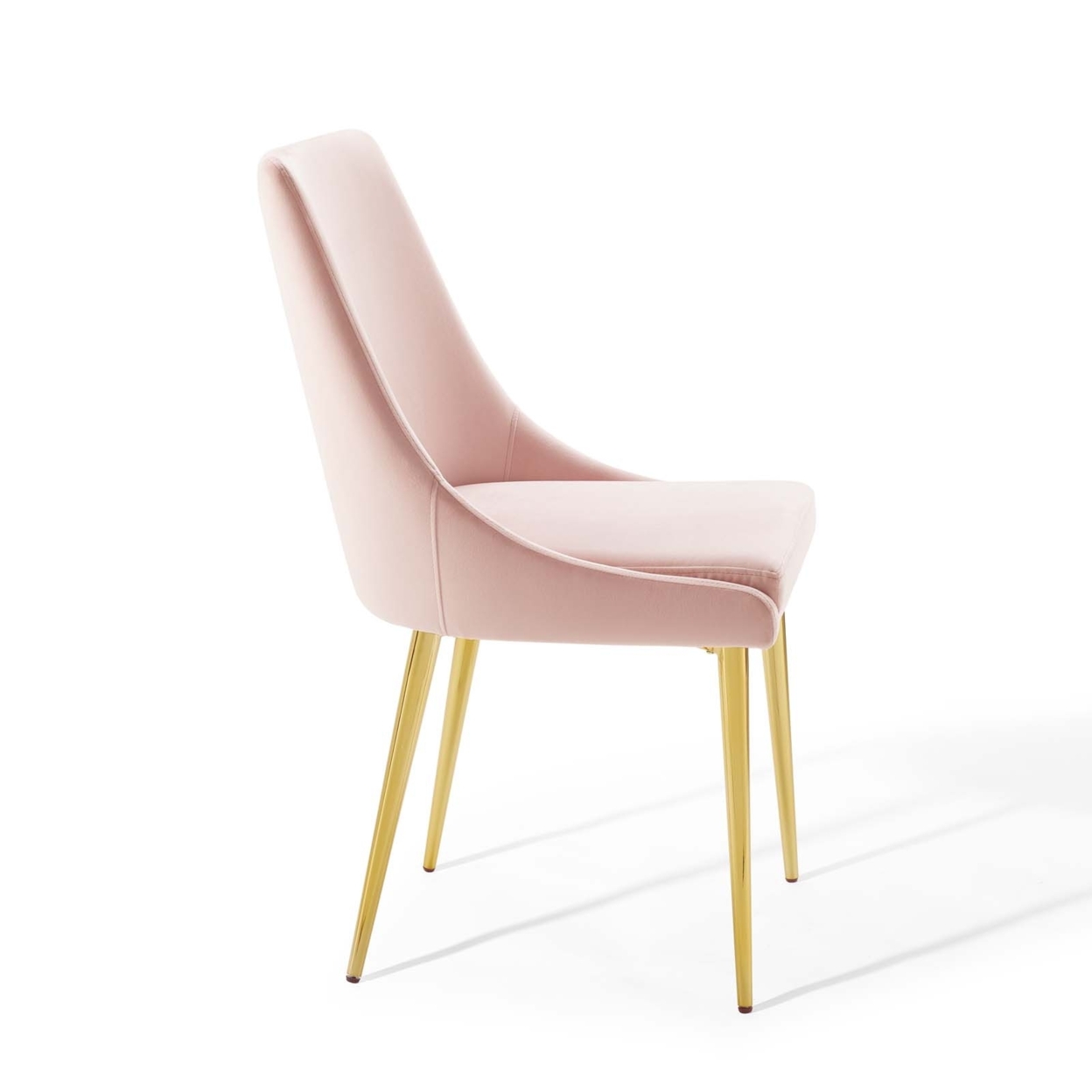 Viscount Modern Accent Performance Velvet Dining Chair,Pink