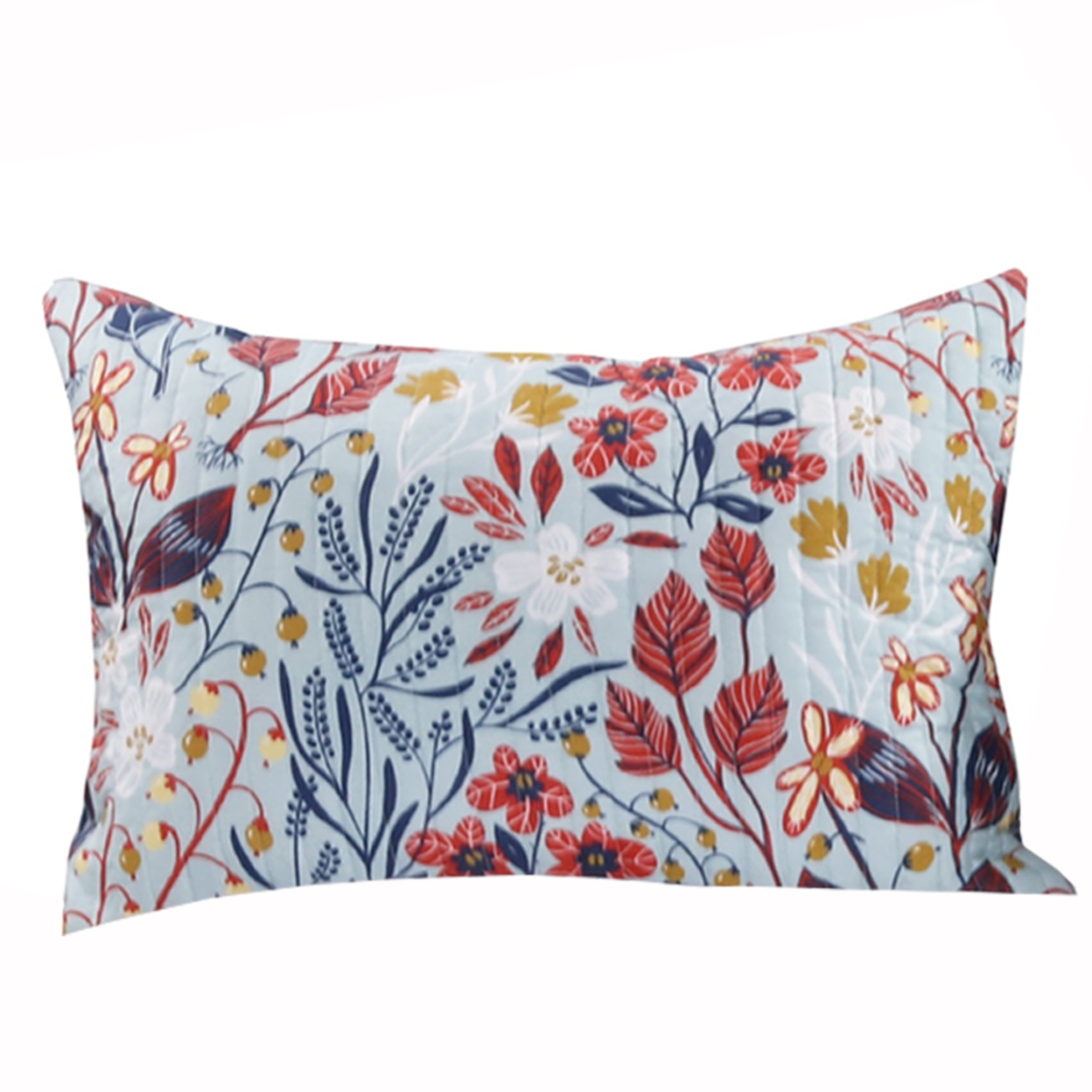20 X 36 Ultra Soft King Pillow Sham, Floral Print, Microfiber, Set Of 2, Multicolor- Saltoro Sherpi