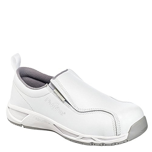 FSI FOOTWEAR SPECIALTIES INTERNATIONAL NAUTILUS Nautilus 1651 Women's Slip-On Athletic Work Shoes Composite Toe White WHITE - WHITE, 8.5-W