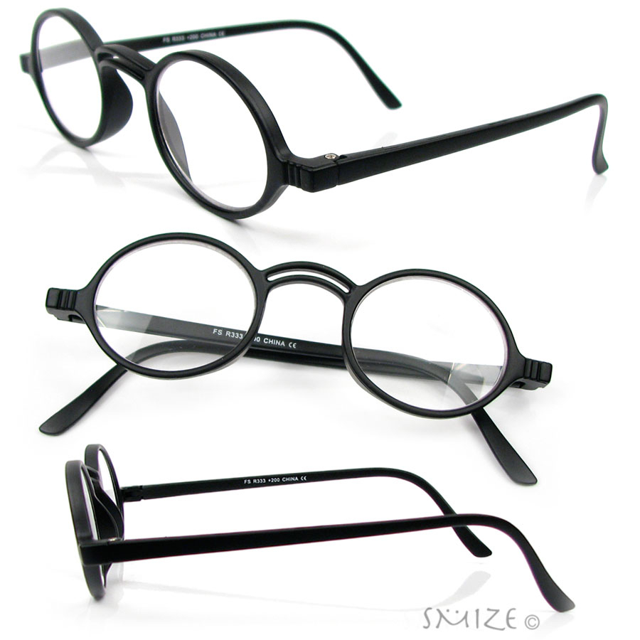 Retro Style Small Round Reading Glasses Single Vision Full Frame Readers - Tortoise, +2.00