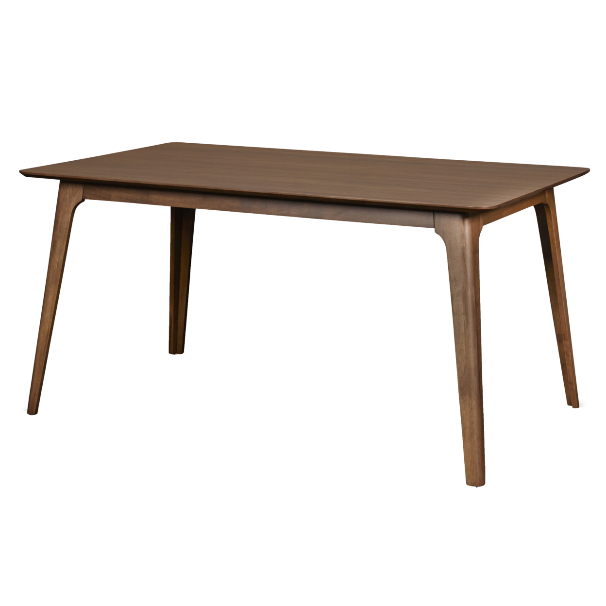 Wooden Table With Angled Block Legs And Natural Grain Texture, Brown- Saltoro Sherpi