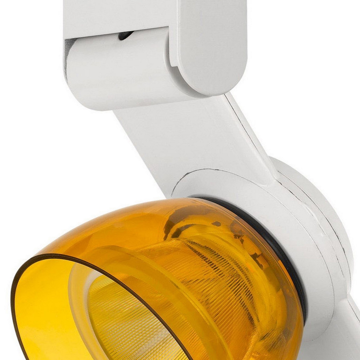 12W Integrated LED Track Fixture With Polycarbonate Head, White And Yellow- Saltoro Sherpi