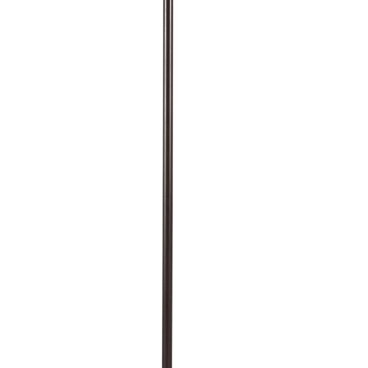 150 Watt 6 Way Metal Floor Lamp With Fabric Tapered Shade, Bronze- Saltoro Sherpi