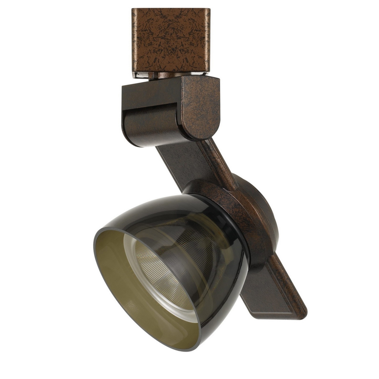 12W Integrated LED Track Fixture With Polycarbonate Head, Bronze And Black- Saltoro Sherpi