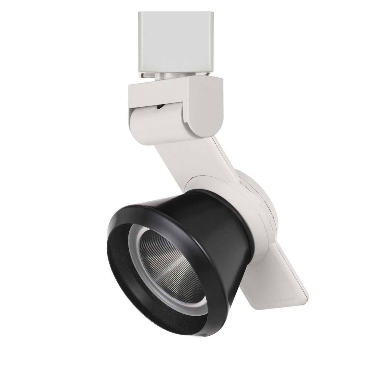 12W Integrated LED Metal Track Fixture With Cone Head, White And Black- Saltoro Sherpi