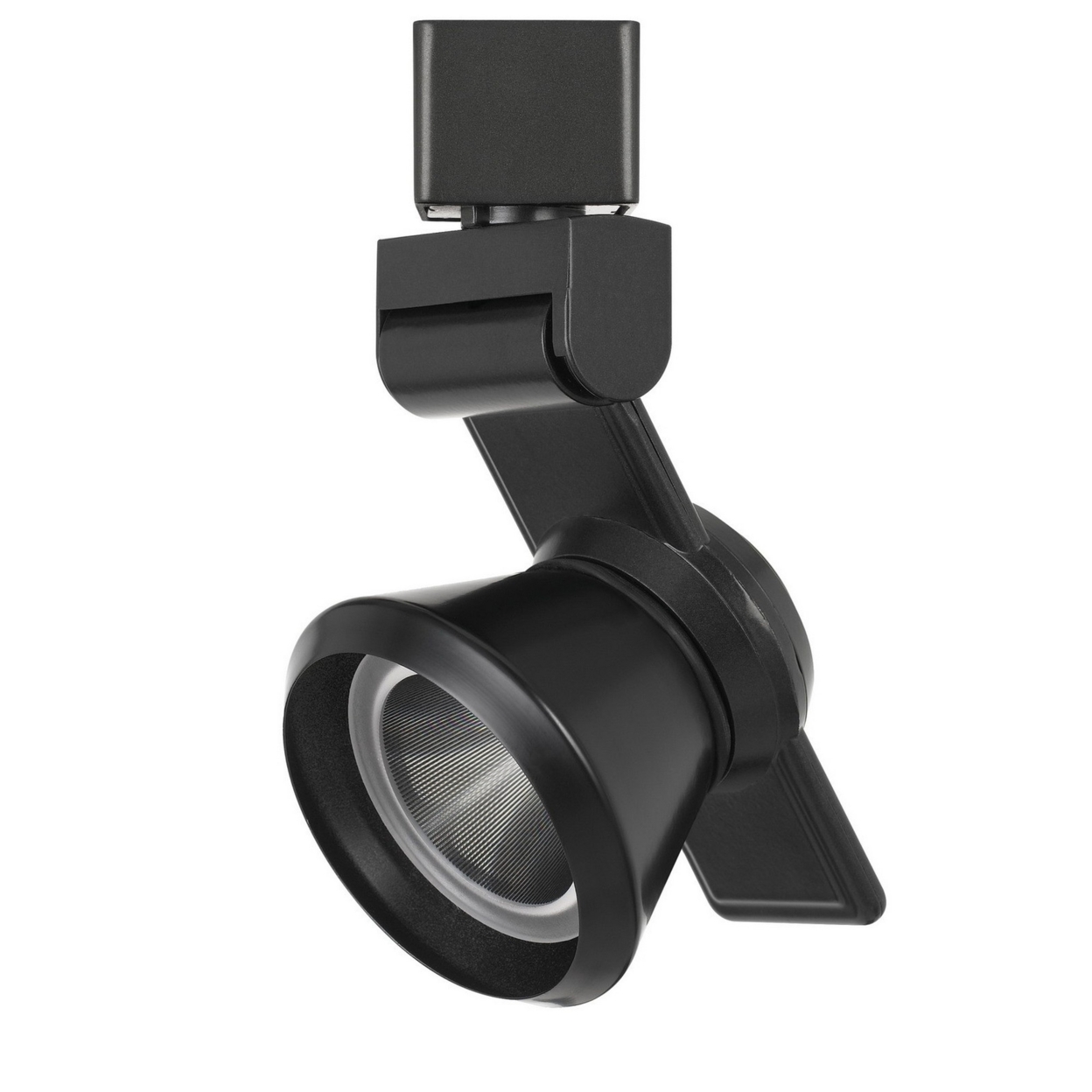 12W Integrated Dimmable LED Metal Track Fixture With Cone Head, Black- Saltoro Sherpi