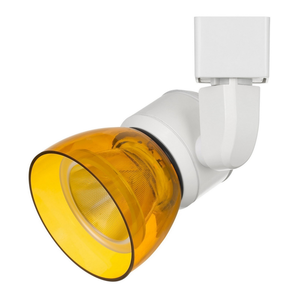 10W Integrated LED Track Fixture With Polycarbonate Head, Yellow And White- Saltoro Sherpi