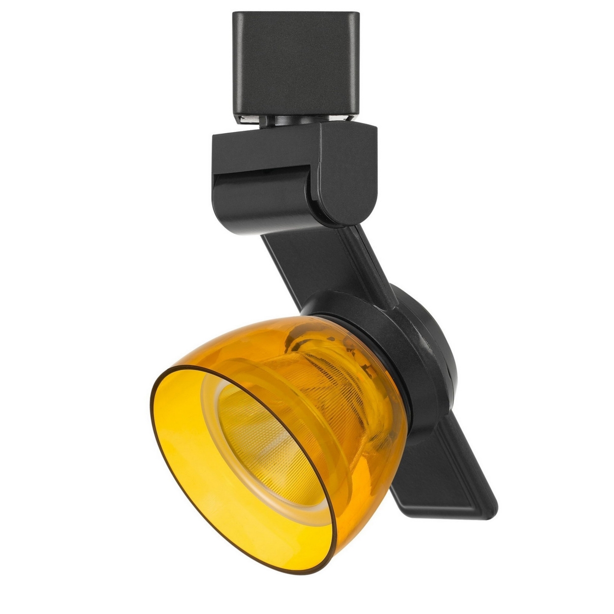 12W Integrated LED Track Fixture, Polycarbonate Yellow Head, Black