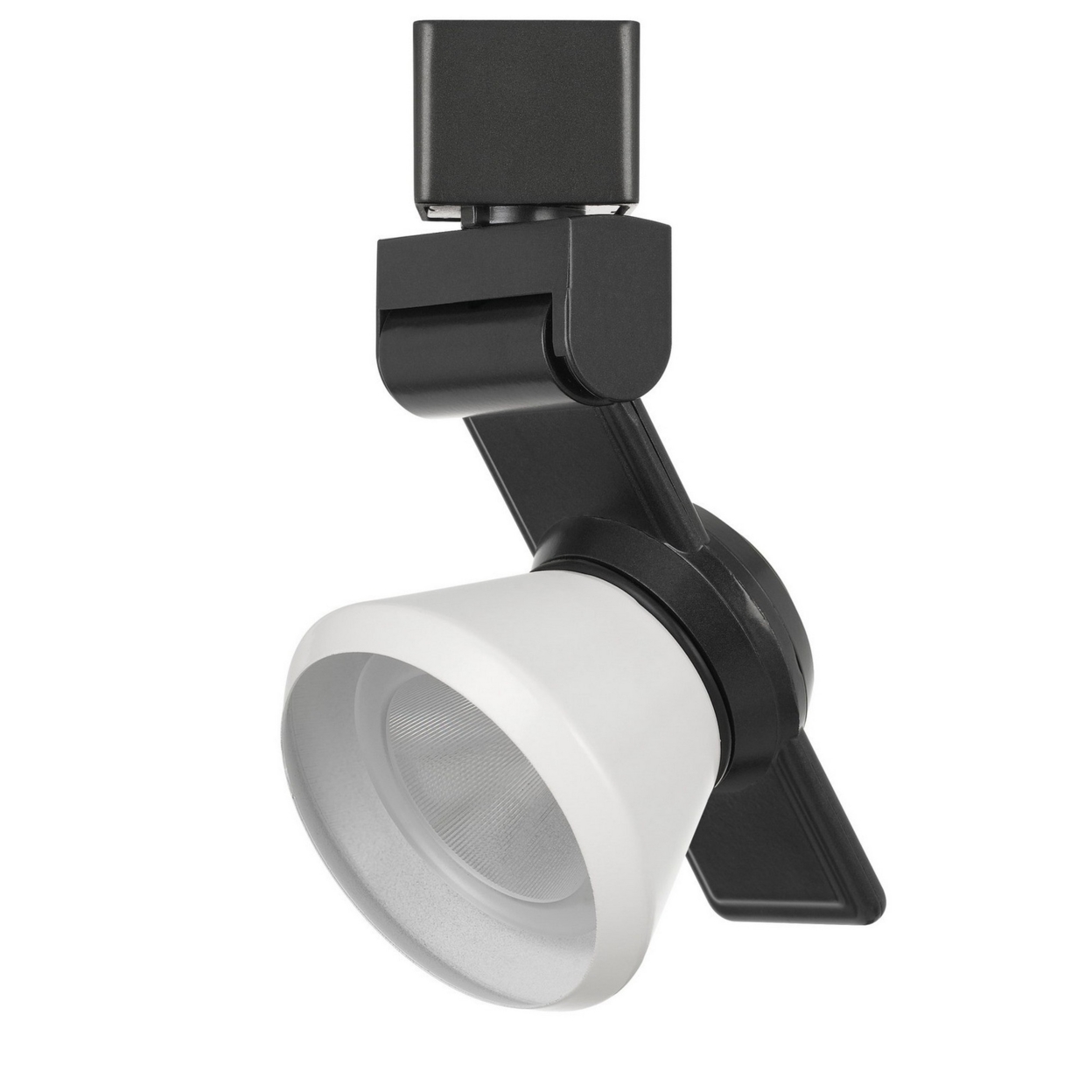 12W Integrated LED Metal Track Fixture With White Cone Head, Black