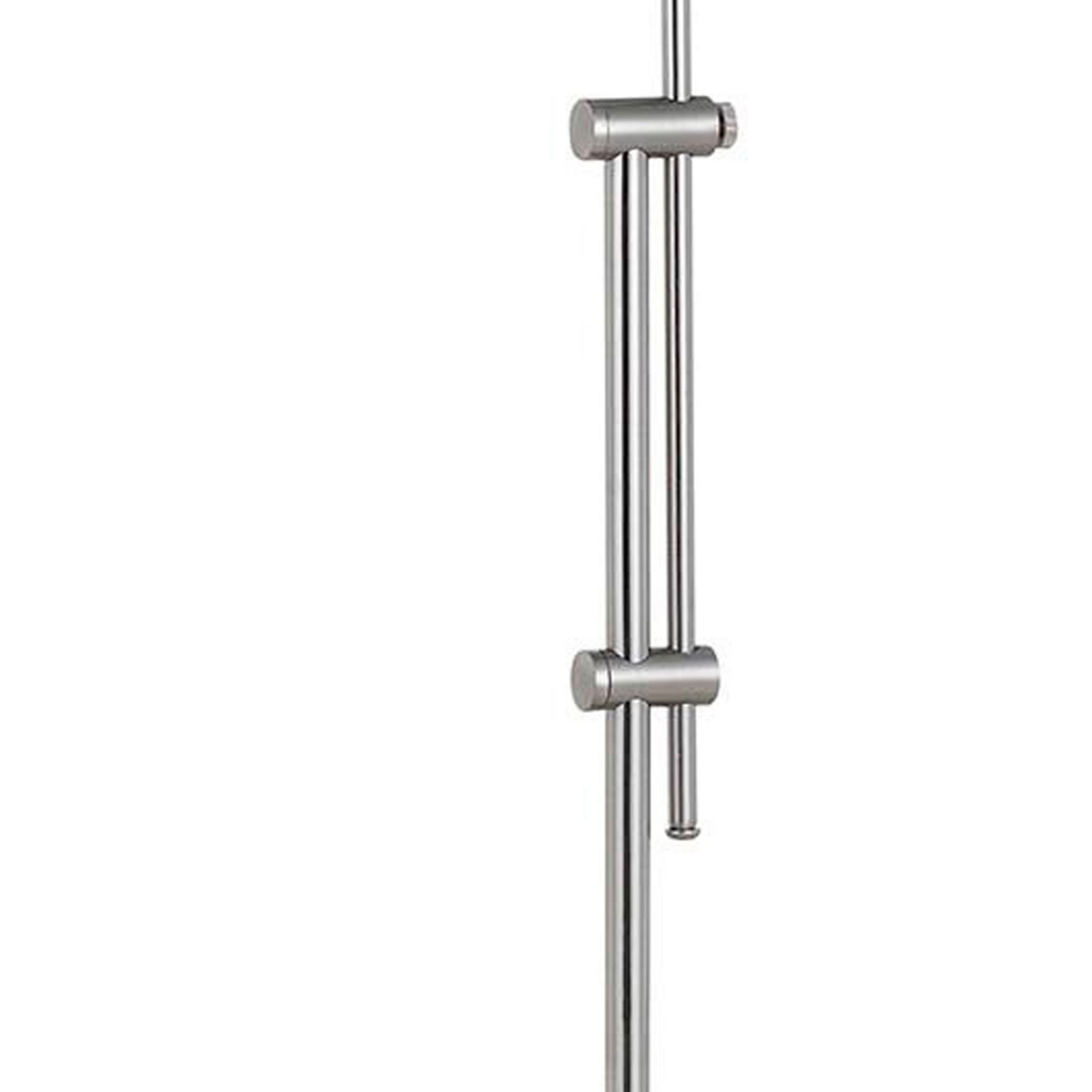 Adjustable Height Metal Pharmacy Lamp With Pull Chain Switch, Silver- Saltoro Sherpi
