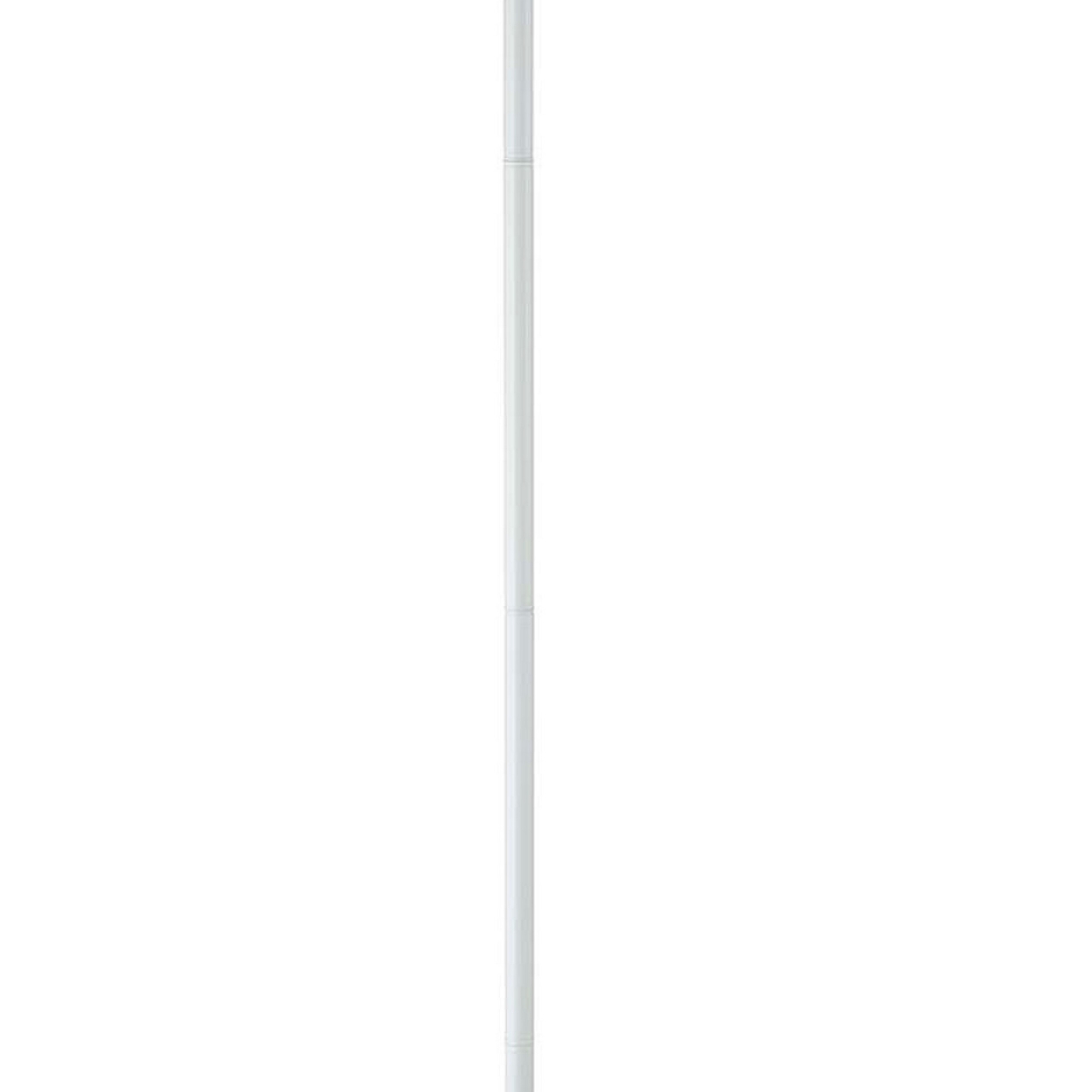 3 Way Torchiere Floor Lamp, Frosted Glass Shade, Sleek Base, White