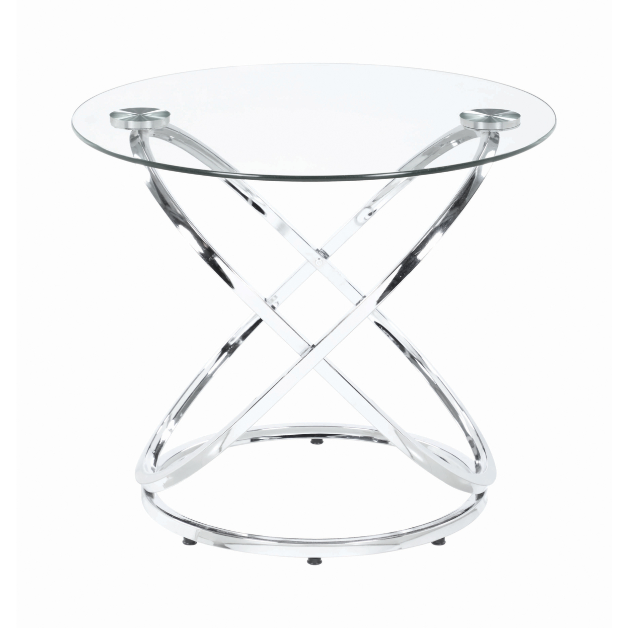 3 Piece Metal Frame Coffee Table Set With Glass Top, Set Of 3, Silver- Saltoro Sherpi